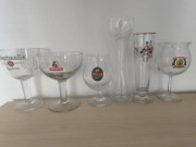 Pokal, kielich, zestaw szklanek piwa belgijskie 