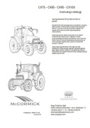Instrukcja OBSŁUGI McCormick CX 75, CX 85, CX 95, CX 105 PL