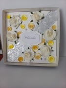 Ręcznie wykonana kartka w pudełku na urodziny. Handmade, rękodzieło