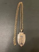 Łańcuszek z zawieszką złoto (585) białe i żółte !