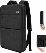 ZINZ Smukły Plecak na laptopa rozszerzany do 16'' schowany port USB czarny
