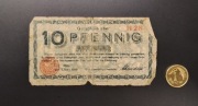 Banknot Notgeld 10 Fenigów Kolonia (Köln) 1918 podpis Konrada Adenauera