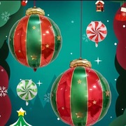 Ogromne bombki zestaw 4 szt. balonów ozdoba świąteczna 