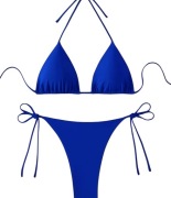 Bikini dwuczęściowe niebieskie- wiązane