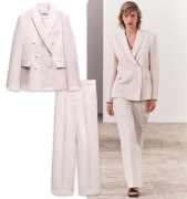 ZARA garnitur, zestaw marynarka i spodnie, pudrowy róż, r. S