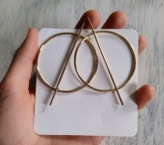 Kolczyki koła złote duże eleganckie kolczyki SAYN stal chirurgiczna nowe