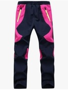 Spodnie ocieplane 116/122 softshell granatowe z polarem