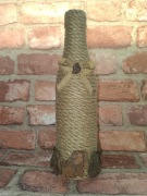 Wazon boho butelka juta