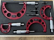 Nowy zestaw Mikromierzy Mikrometrów 0-100mm 4szt
