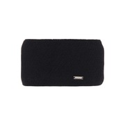 Czarna opaska na uszy jesienna zimowa z wełny merino merynosa nowa