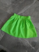 Spódnica rozkloszowana neon zielony rozmiar S