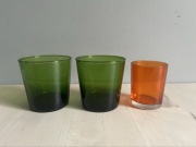 Ikea Szklany świecznik na tealight 3 sztuki