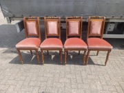 Komplet Drewnianych antycznych krzeseł 4 sztuki