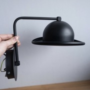 Zestaw kinkiety czarne melonik 2 sztuki E27