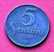 5  Santimi  1922 r  -   Łotwa