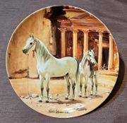 Talerz ozdobny kolekcjonerski  sygnatura SPODE -ARAB-seria SZLACHETNY KOŃ