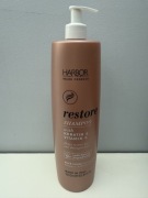 Szampon Harbor 1000 ml odbudowujący włos z keratyną i witaminą E szczotka