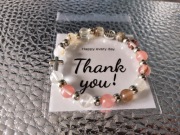 Różaniec na rękę bransoletka kwarc arbuzowy 