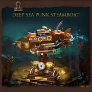 KLOCKI ŁÓDŻ PAROWA W STYLU CYBER PUNK