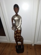 Figura rzeźba afrykańska kobieta,duża, vintage 