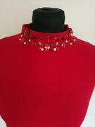 Luksusowy Sweter Bluzka Zdobiona R S M