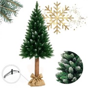 Choinka jak żywa 180 cm – świerk na pniu, gęsta i ośnieżona