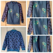 Nowy sweterek bomberka zapinana na zamek Delfon rozmiar 128