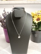 SREBRNY ŁAŃCUSZEK 925 KONICZYNKA Z KAMYCZKIEM