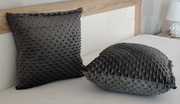 Poszewka na poduszkę 40x40 cm  z milutkiego minky.(kolor grafitowy)