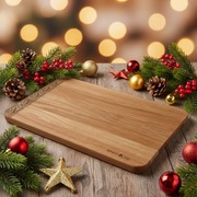 Deska dębowa do krojenia 24x40cm ze świątecznym wzorem