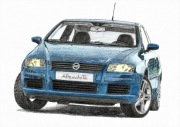 Rysunek samochodu Fiat Stilo Abarth format A4