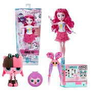 Zestaw 3 markowych zabawek Lalka My little Pony LOL POP hair Sunraise