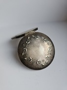 Zabytkowa Srebrna Puderniczka – Art Déco / Secesja – Lusterko Rtęciowe 