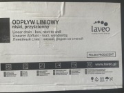 Odpływ liniowy przyścienny 70 cm złoty Laveo Basse + listwa spadkowa