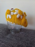 Beret czapka dla dziewczynki na szydełku 