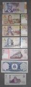 7x Banknoty Haiti nowe : 1000, 500, 250, 100, 50, 25 i 10 gourdes