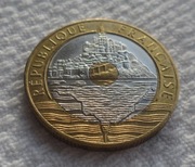 Francja 20 franków 1992 Opactwo św. Michała Archanioła Mont-Saint-Michel