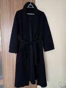 Płaszcz z paskiem z wiązaniem made in Italy r. 38 