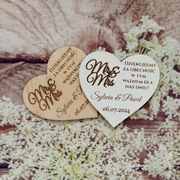 Magnes ślubny MR & MRS – elegancki upominek dla gości weselnych - 10szt