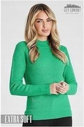 CityComfort Sweter Damski z Golfem Zielony, Rozmiar M, Ciepło i Styl