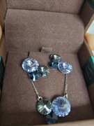 Komplet ze srebra naszyjnik kolczyki z kryształkami Swarovskiego