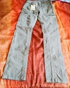 School Rag poltter satin size 25 brązowe beżowe khaki bojówki cargo 