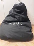 Pufa gamingowa XXL Diablo Chairs Młodzieżowa Worek Sako Materiałowa Czarna