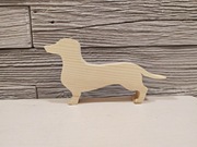 Pies z drewna ; Figurka z drewna ; Jamnik