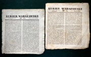 Kurjer Warszawski 1834 nr 74 & 1835 nr 173.