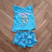 Piżama piżamka Smerfy Smerfetka 98 104 spodenki bluzka niebieska 