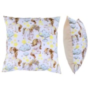 Poszewka 40x40 cm Jednorożce Koniki Dzień - Bawełna