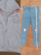 Spodnie i bluza dla dziewczynki rozmiar 128