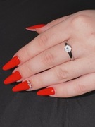 Pierścionek ze stali kolor srebrny