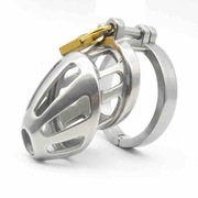 Stalowy pas cnoty, Chastity Cock Cage klatka na penisa z kłódką oring 44mm